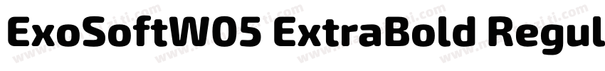 ExoSoftW05 ExtraBold Regular字体转换